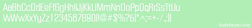 FacetRegular Font – White Fonts on Green Background