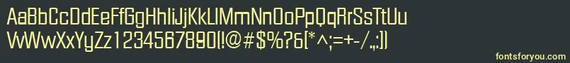FacetRegular Font – Yellow Fonts on Black Background