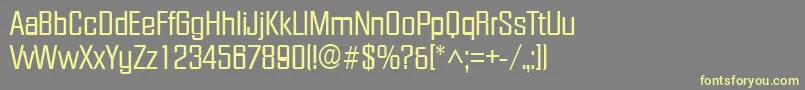 FacetRegular Font – Yellow Fonts on Gray Background
