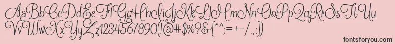 FrostingForBreakfastRegular-Schriftart – Schwarze Schriften auf rosa Hintergrund