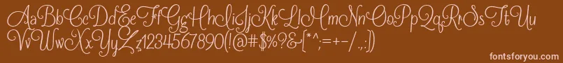 Police FrostingForBreakfastRegular – polices roses sur fond brun