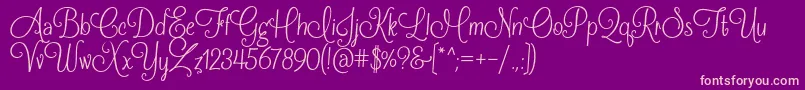 FrostingForBreakfastRegular Font – Pink Fonts on Purple Background