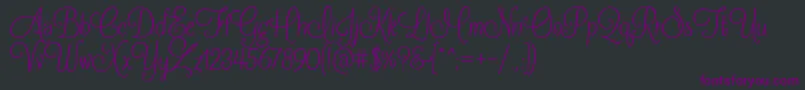 FrostingForBreakfastRegular Font – Purple Fonts on Black Background