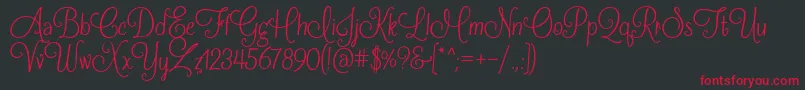 FrostingForBreakfastRegular-Schriftart – Rote Schriften auf schwarzem Hintergrund