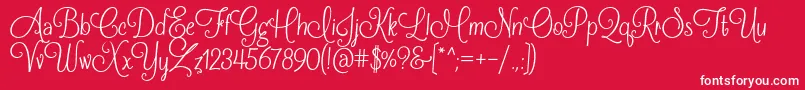 FrostingForBreakfastRegular Font – White Fonts on Red Background