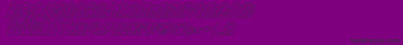 Thunderhawkshadowital Font – Black Fonts on Purple Background