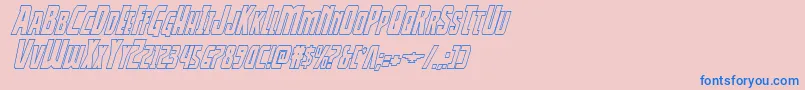 Thunderhawkshadowital Font – Blue Fonts on Pink Background