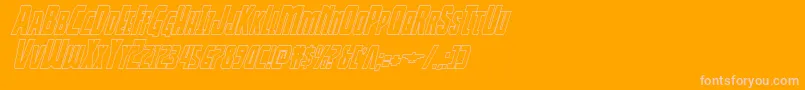 Thunderhawkshadowital Font – Pink Fonts on Orange Background