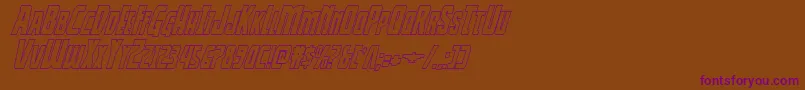 Thunderhawkshadowital Font – Purple Fonts on Brown Background