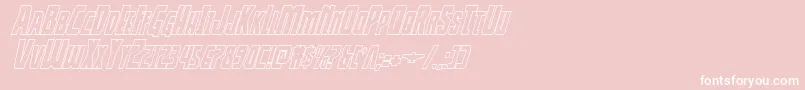 Thunderhawkshadowital Font – White Fonts on Pink Background