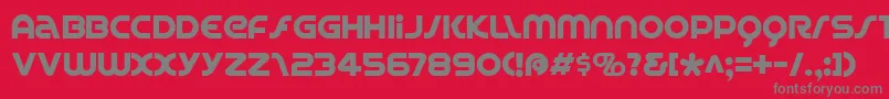 フォントSpinc – 赤い背景に灰色の文字