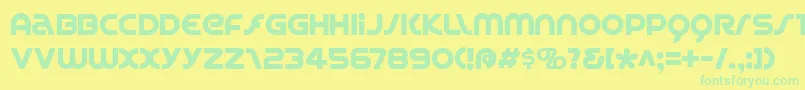 Spinc Font – Green Fonts on Yellow Background