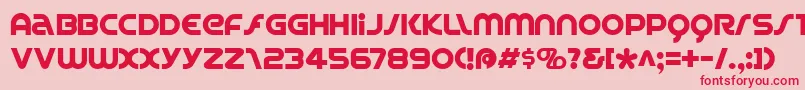 フォントSpinc – ピンクの背景に赤い文字