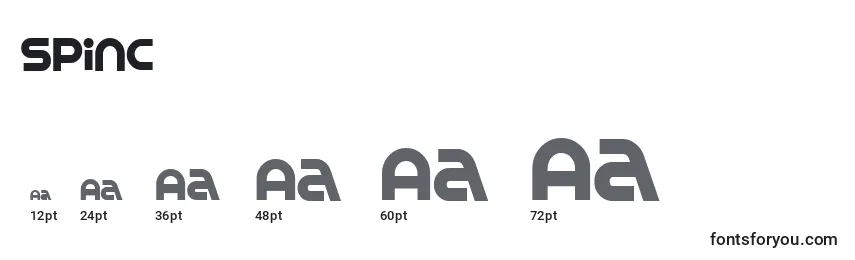 Spinc Font Sizes
