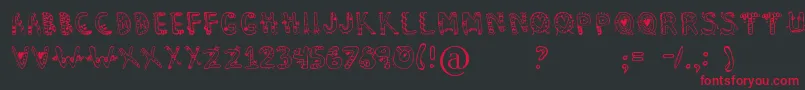 Dennealiens Font – Red Fonts on Black Background