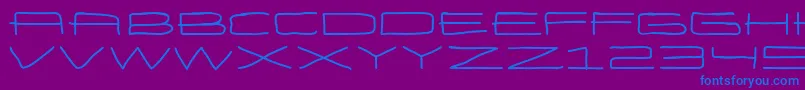 Saiba mais sobre a fonte EneasexpandedBold Fonte EneasexpandedBold – fontes azuis em um fundo violeta