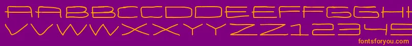 EneasexpandedBold Font – Orange Fonts on Purple Background