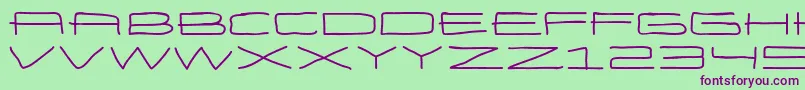 EneasexpandedBold Font – Purple Fonts on Green Background