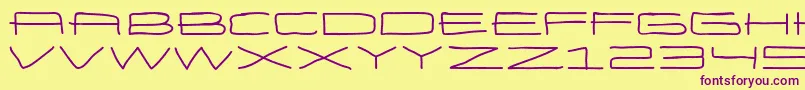 EneasexpandedBold Font – Purple Fonts on Yellow Background