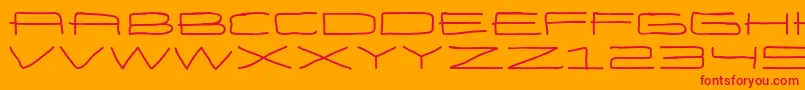 Шрифт EneasexpandedBold – красные шрифты на оранжевом фоне