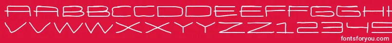 EneasexpandedBold Font – White Fonts on Red Background