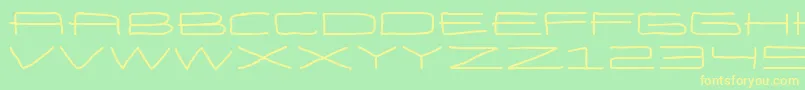 Police EneasexpandedBold – polices jaunes sur fond vert