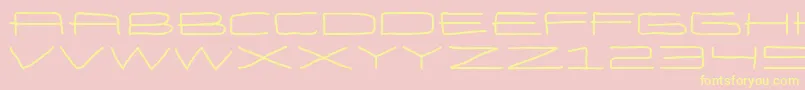 EneasexpandedBold Font – Yellow Fonts on Pink Background