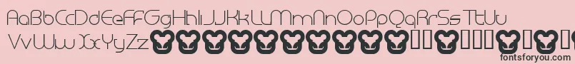 MegalomaniaNormal Font – Black Fonts on Pink Background
