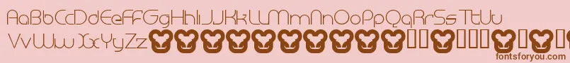 MegalomaniaNormal Font – Brown Fonts on Pink Background