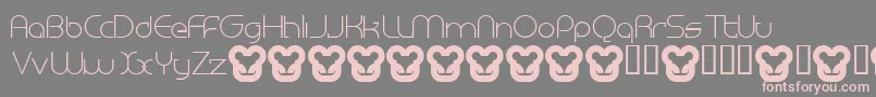 Шрифт MegalomaniaNormal – розовые шрифты на сером фоне