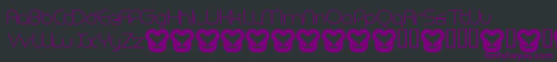 MegalomaniaNormal-fontti – violetit fontit mustalla taustalla