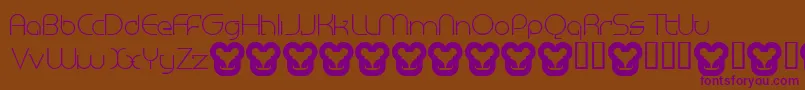 MegalomaniaNormal Font – Purple Fonts on Brown Background