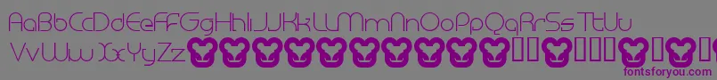 フォントMegalomaniaNormal – 紫色のフォント、灰色の背景