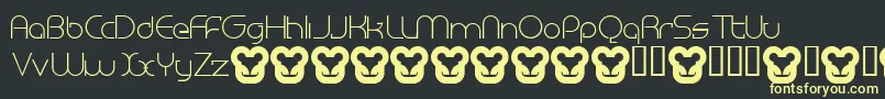 MegalomaniaNormal Font – Yellow Fonts on Black Background