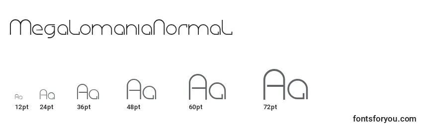 MegalomaniaNormal Font Sizes