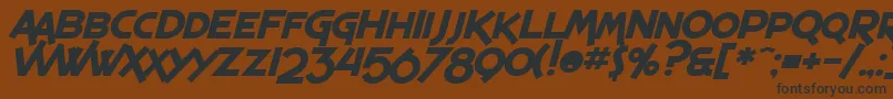 SfEspressoShackBoldItalic Font – Black Fonts on Brown Background