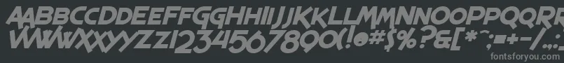Шрифт SfEspressoShackBoldItalic – серые шрифты на чёрном фоне