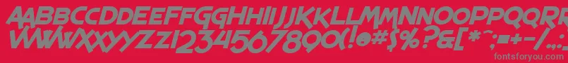 SfEspressoShackBoldItalic Font – Gray Fonts on Red Background
