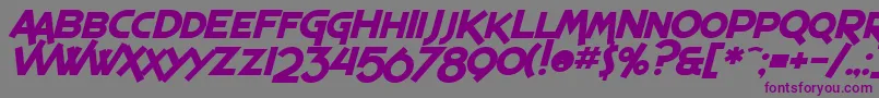 SfEspressoShackBoldItalic Font – Purple Fonts on Gray Background