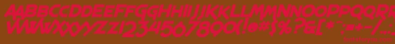 SfEspressoShackBoldItalic Font – Red Fonts on Brown Background