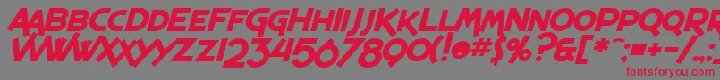 SfEspressoShackBoldItalic Font – Red Fonts on Gray Background