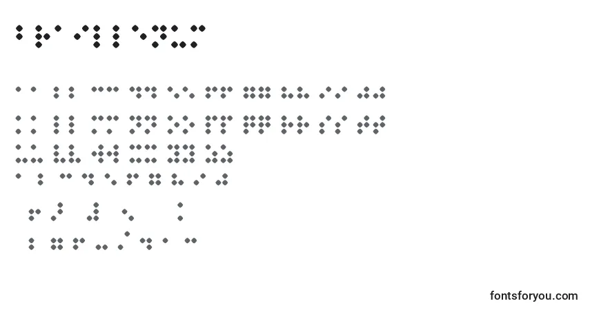 Czcionka Braillenum – alfabet, cyfry, specjalne znaki