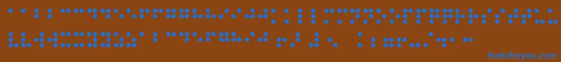 Шрифт Braillenum – синие шрифты на коричневом фоне