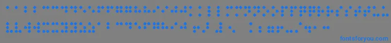 Braillenum-fontti – siniset fontit harmaalla taustalla