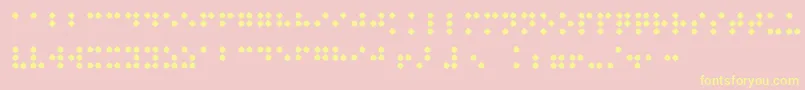 Braillenum Font – Yellow Fonts on Pink Background