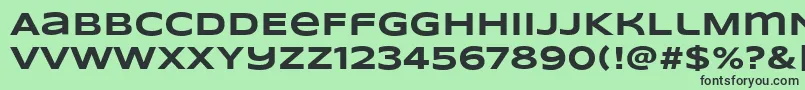 フォントSyncopateBold – 緑の背景に黒い文字