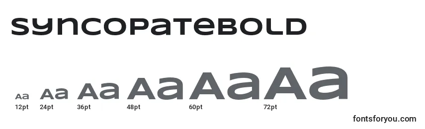SyncopateBold Font Sizes