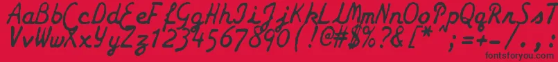 ZaiSmithCoronagalaxietypewriter Font – Black Fonts on Red Background