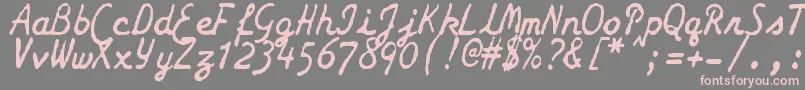 ZaiSmithCoronagalaxietypewriter Font – Pink Fonts on Gray Background