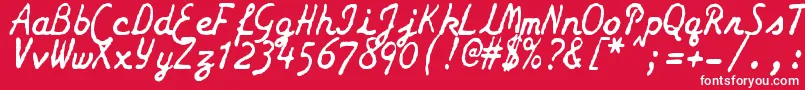 ZaiSmithCoronagalaxietypewriter Font – White Fonts on Red Background